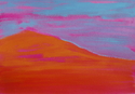 Painting--Acrylic-LandscapeBright Sky, Glowing Mountain