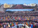 Painting--Acrylic-CityscapeSea of Humanity, <br>Inauguration Day, <br> 1/20/09