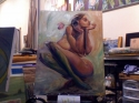 oil, nude prabin - Nude Painting