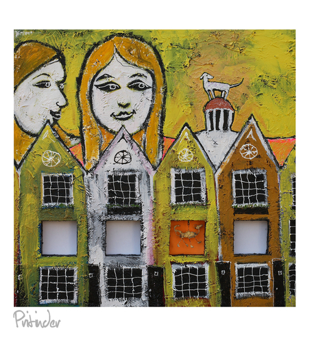 Painting-Elisse's Dog on the Roof