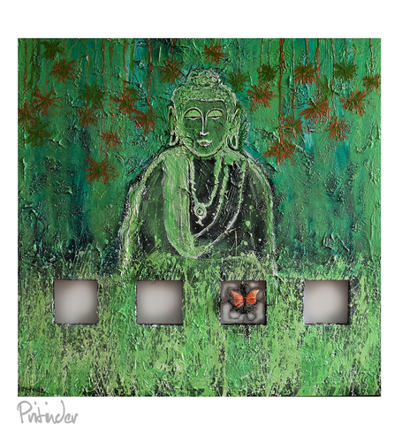 Painting-Buddha & The Butterfly