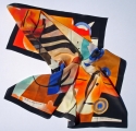New Diamond 21 Silk Scarf - Folded