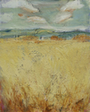 Golden Grass abstract