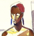 Head, Elegant Black Woman