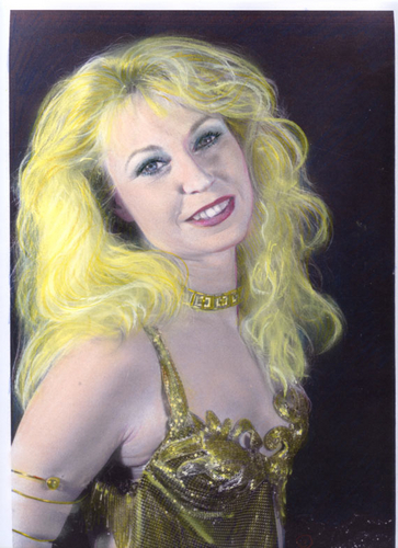 Photography-Hand colored-Jeanette The Bellydancer Vintage Style