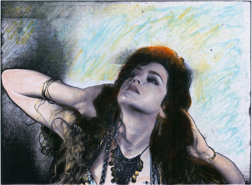 Photography-Hand colored-Julianne--Red-haired dancer