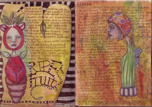 Mixed Media-Representational-Ripe Fruit