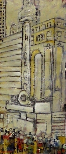 Painting-Cityscape-Chicago Theater