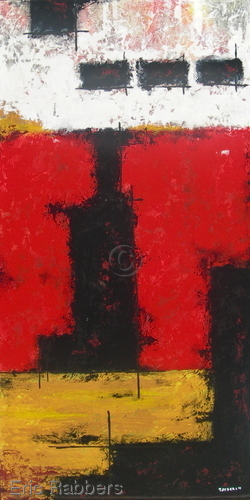 Painting-Abstract-Red Partition 1 of 3