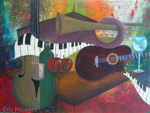 Painting-Surrealism-In-House Party