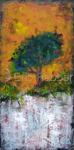 Painting-Landscape-White Wood Tree 2 of 2