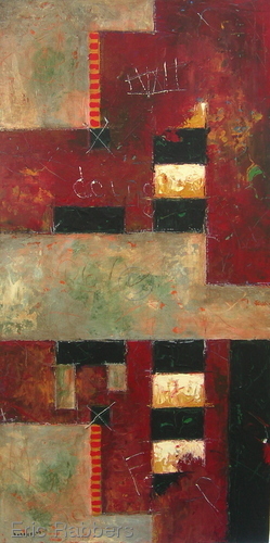 Painting-Abstract-Anatomy Red Part 2, 1 of 2