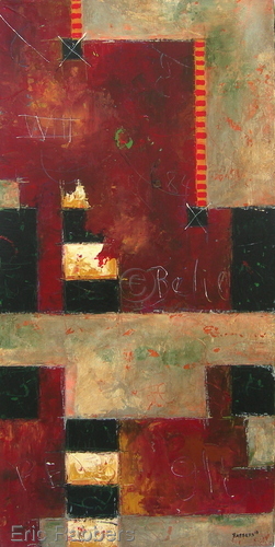 Painting-Abstract-Anatomy Red Part 2, 2of 2