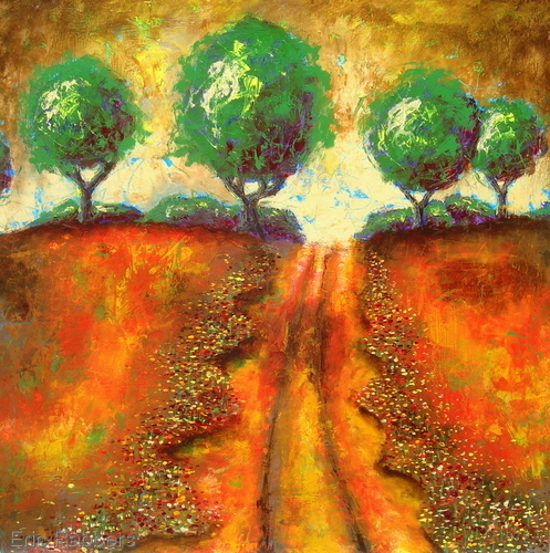 Painting-Landscape-Orange Fields 1 of 2