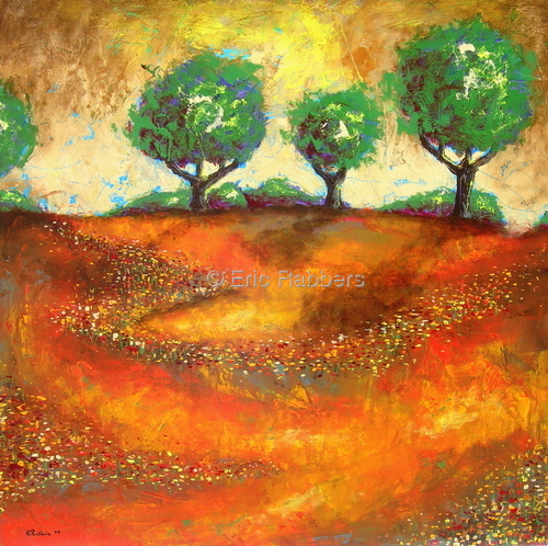 Painting-Landscape-Orange Fields 2 of 2