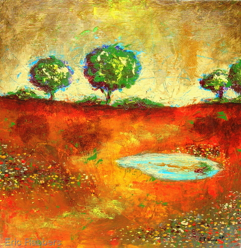 Painting-Landscape-Orange Prairie 1 of 2