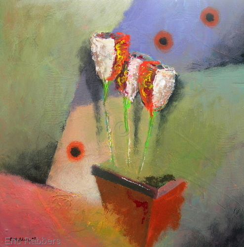 Painting-Floral-Potted Flowers 2 of 6