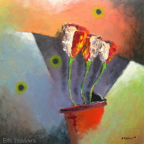 Painting-Floral-Potted Flowers 6 of 6