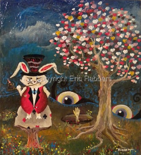 Painting-Surrealism-Eyes in the Hills