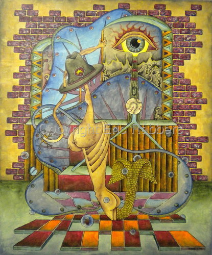 Painting-Surrealism-Bout Face, Play Ball
