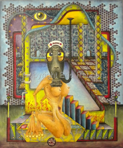 Painting-Surrealism-Dear Jane, Get Aid