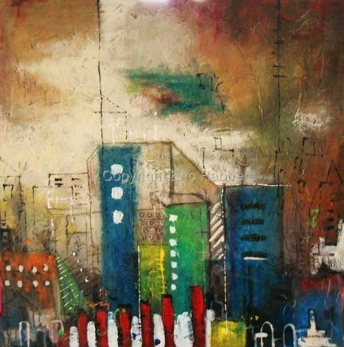Painting-Cityscape-Walker Town