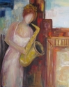 Painting--Oil-AbstractMystic Sax