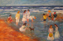 Painting--Oil-GenreAt the Beach