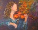 Painting--Oil-FantasyThe Violinist