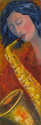 Painting--Oil-AbstractLady Sax Player 3