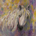 Painting--Oil-AnimalsGolden Horse