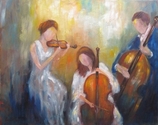 Painting--Oil-AbstractString Trio