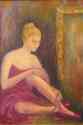 Painting--Oil-FigurativeBallerina by Mirror