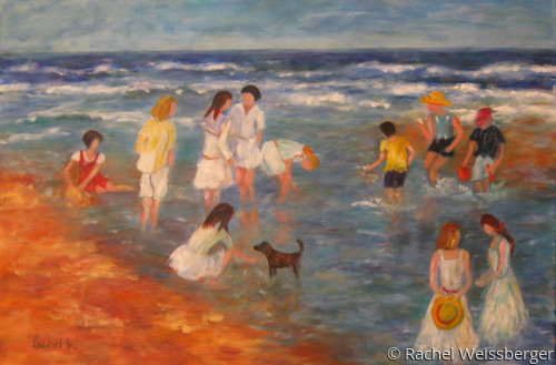Painting-Genre-At the Beach