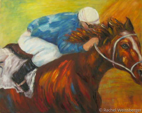 Painting-Animals-Racing Horse