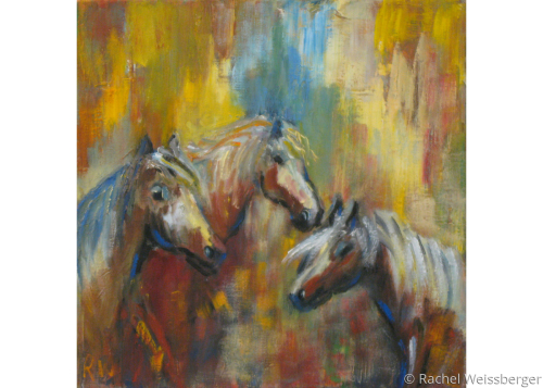 Painting-Animals-Three Ponies