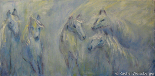 Painting-Abstract-Blue Horses 2