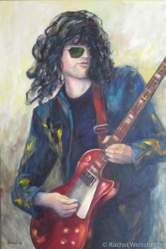 Painting-Figurative-Rocking Guitar