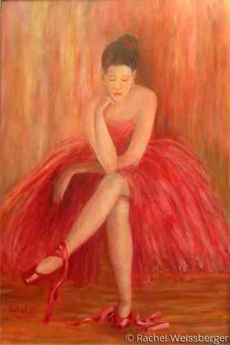 Painting-Figurative-Ballerina Resting