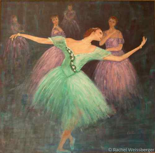 Painting-Figurative-Ballerinas in Motion