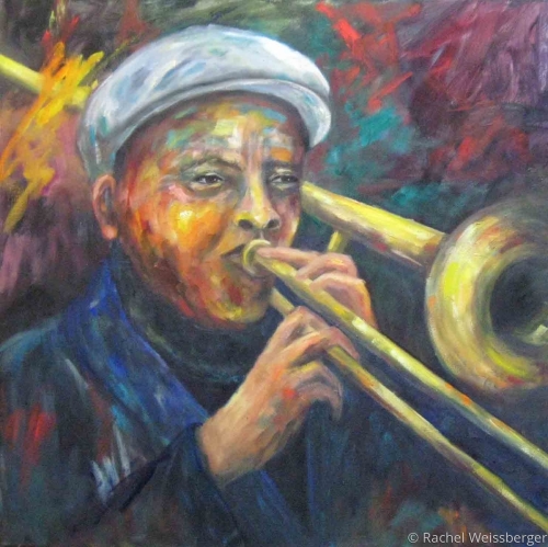 Painting-Figurative-Trombone Player