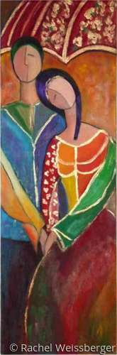 Painting-Couple Under Umbrella #2