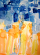 Mixed Media--On Paper-Non-representationalThe Orange Glow