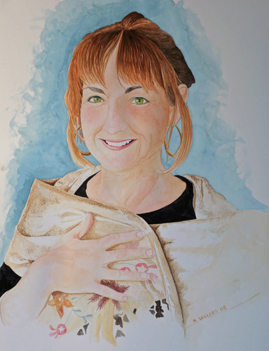 Painting-Portrait-ruthies scarf
