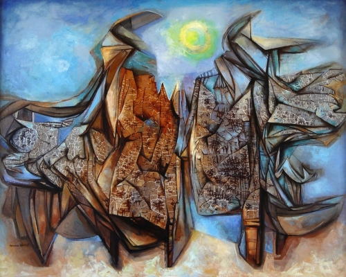 Painting-Oil-Sentinels of the Earth