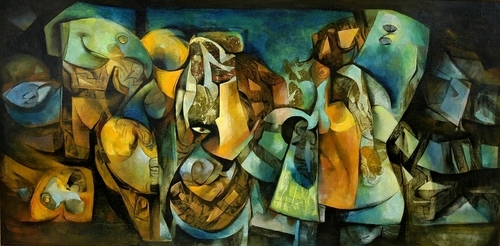 Painting-Oil-Egyptian Garden