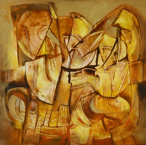 Painting-Oil-Golden Cliffs