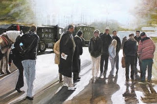 Painting-Oil-Gathering Around