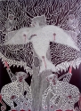 RamRam Abdellah, pen, ink, drawing, peace, crucifixion -  Drawing