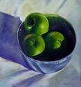 Painting--Pastels-Still LifeGreen Apples